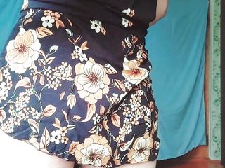 Hot Dress Big Ass Booty Ladyboy Crossdresser Sissy Solo Shemale Trans Model Big Butt Cute Legs Blonde