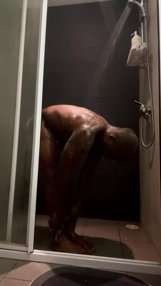 BBC shower stroking
