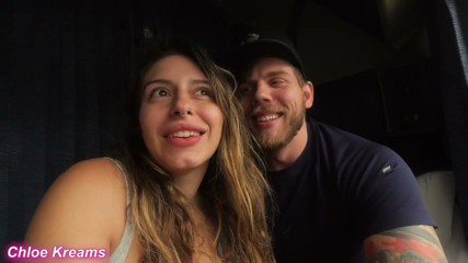 Almost Getting Caught with Big Cock in My Hairy Pussy on the Train! Chloe Kreams, Steve Rickz