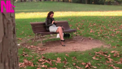 Dangling in Black Patent Pumps in the Park