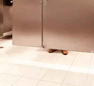 BBC ALMOST GETS CAUGHT STROKIG IN A RESTROOM (From the archive)