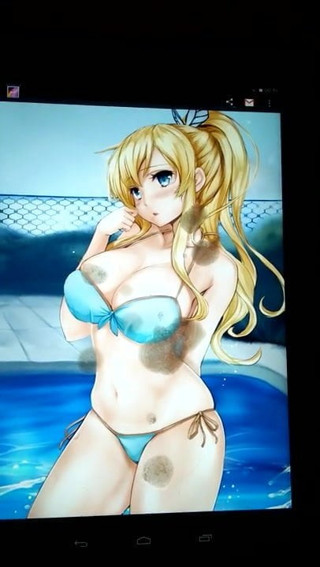 Anime Cum Tribute - Huge Cumshot Big Tits Blonde