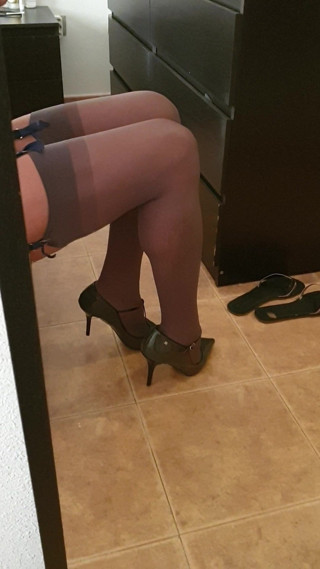 getting dressed  blue girdle. part 3