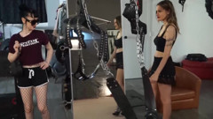 Three femdom girls want to punish their slaves