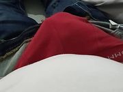 Step mom zipped step son jeans and pulled out his dick and handjob 