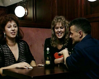 Nasty French midget whore sharing dick with hot brunette