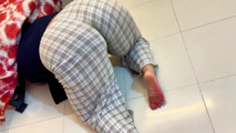 Big Round Ass Muslim Sexy Stepmom Stuck Inside Tea Table &amp; Want Anal Fuck From Stranger - Wide Pussy