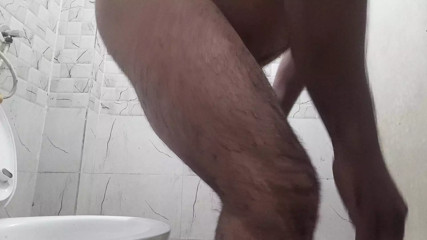 On Sunday, I got completely naked in the toilet.