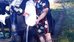 Stepmom Holds My Dick While I Pee and Then Sucks It
