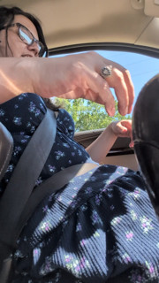 Risky squirting while driving during my lunch break