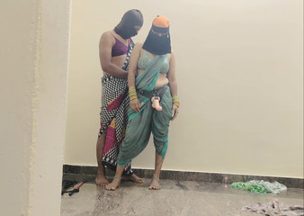 Muslim Hijab Mistress Pegging Her Sissy Slave Husband While He Was in Chastity Cage and Whipping His Ass