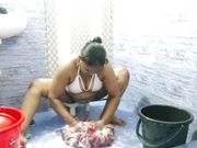 Sexy lady Cleaning Show 