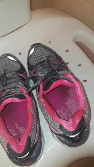 Net fan's wife's Asics sneakers pissed