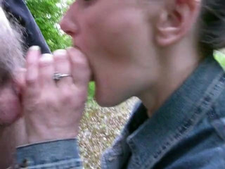 facial, outdoor, blowjob, sucking off
