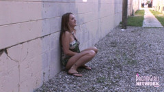 Lexi can't hold it and pees outdoor