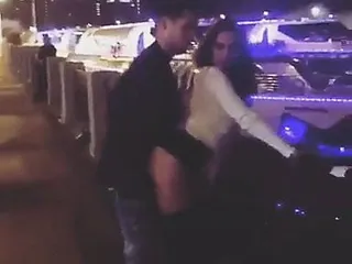 Russian couple fuck on the street