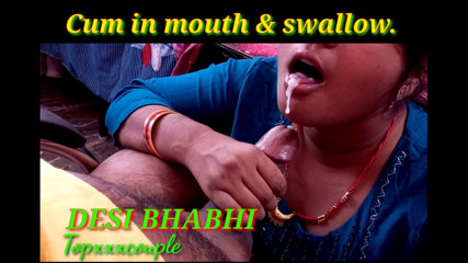 Indian Cum in mouth &amp; swallow.