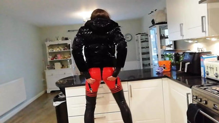 Alison being a dirty latex slut at home