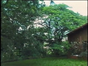 Juicy blonde t-girl Renata Davila bangs her cock-loving boyfriend behind the mansion
