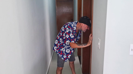 Old Man Chases Young Girl and Fucks Her in the Bathroom