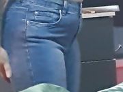 Step mom big ass trying new jeans in front of step son 