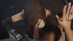 Tifa Lockhart Facial Goth black Lipstick
