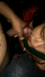Desi Wife sucking and mouth cream