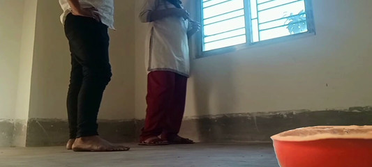 Real student make doggy style duck at college campus