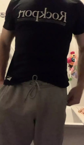 task to get in the bathroom and show off mister. pass