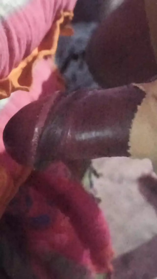 Step son help to cum Step mom in share bed after her handjob