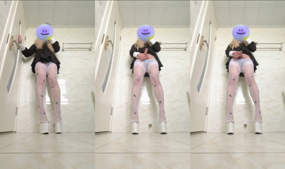 Crossdresser hellpunk_meow Masturbating in Nun dress &amp; White stockings