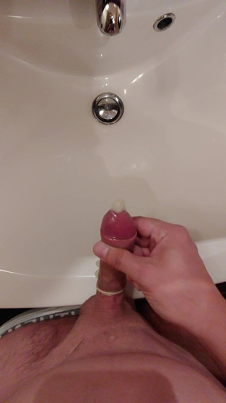 Cum in condom 1