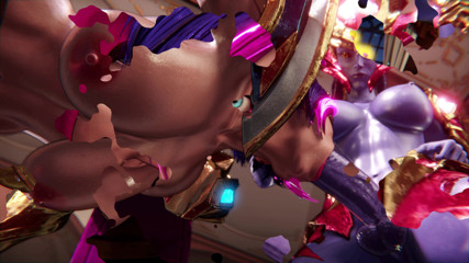 3D Futanari Lol Shyvana Fucks Fiora in Her Mouth and Pussy