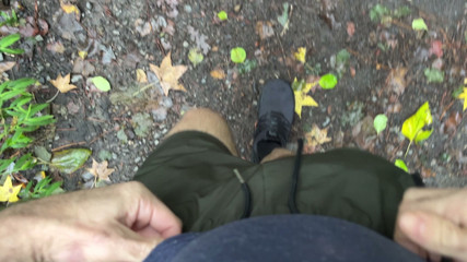 Handsome daddy masturbation solo sexual side penis sex in nature