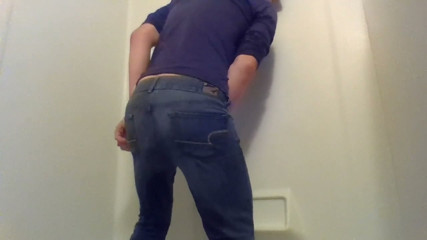 Cute Transgirl Pissing Jeans Intentionally for First Time Fully Clothed