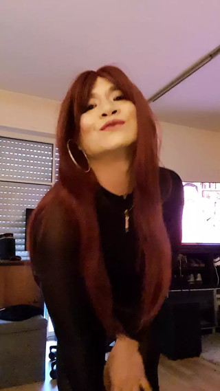 The Little Sissy in Nylon Catsuit
