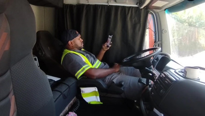 Lunchtime, Alone Inside the Truck.