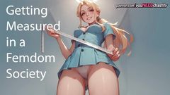 Getting measured in the femdom society (audio story) (Chastity)