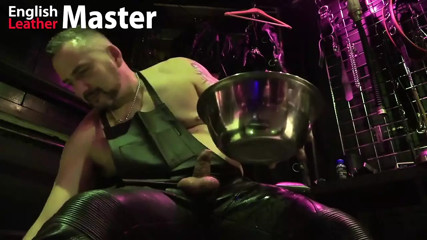 Leather Master Pissing in Dungeon