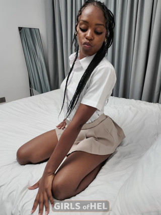 Ebony teen, older white man and some sex toys – sounds like a fun time