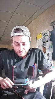 Smelling my Feet & measuring in office