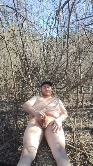 Fat autistic guy jerks &amp; cums in forest pt. 9