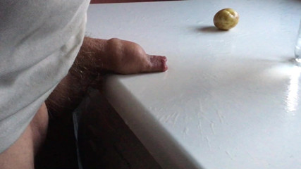 Floppy foreskin on a wet worktop - 1 of 6
