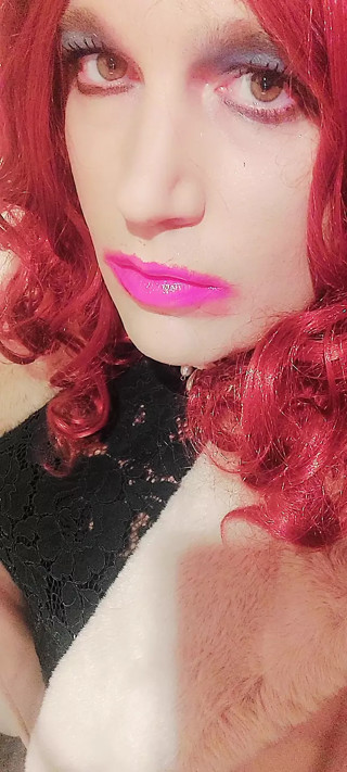Crossdresser smoking