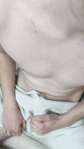 Busting a huge load all over my body