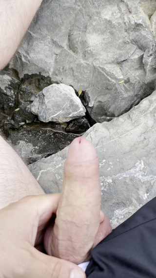jerk off at the lake