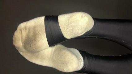 Super Dirty White Socked Soles - Teasing for Sockjob!
