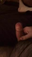 Uncut cock slow stroke