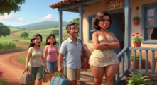 Unexpected Passion Awakens Grumpy Mother-in-law During Countryside Getaway Trip - Ai Generated
