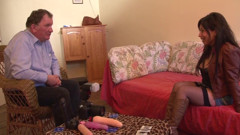 Horny director crams fist up slut's pussy